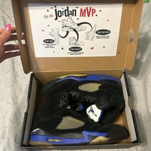 Jordan MVP Black and Royal Blue Shoes
